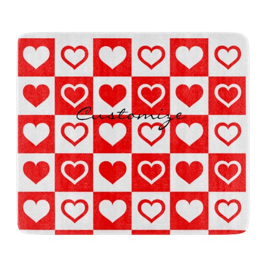 Red Hearts Pset Patroon Thunder_Cove Snijplank (Voorkant)