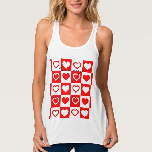 Red Hearts Pset Patroon Thunder_Cove Tanktop (Voorkant)
