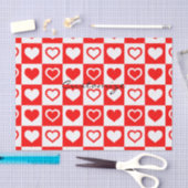 Red Hearts Pset Patroon Thunder_Cove Tissuepapier (Craft)