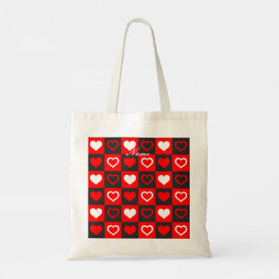 Red Hearts Pset Patroon Thunder_Cove Tote Bag