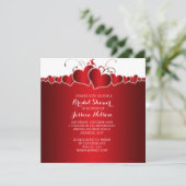 Red Hearts Romantisch Vrijgezellenfeest Kaart (Staand voorkant)