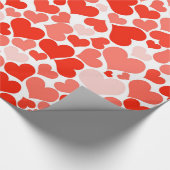 Red Hearts Romantische liefde Schattigee meisjesve Cadeaupapier (Hoek)