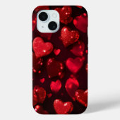 Red Hearts Romantische Valentijnsdag Chic Case-Mate iPhone Case (Achterkant)