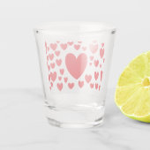 Red Hearts Shot Glass Glas (Achterkant)