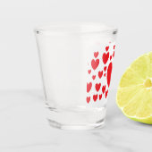 Red Hearts Shot Glass Glas (Links)