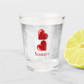 Red Hearts, speciaal ontworpen schitterend glas (Voorkant)