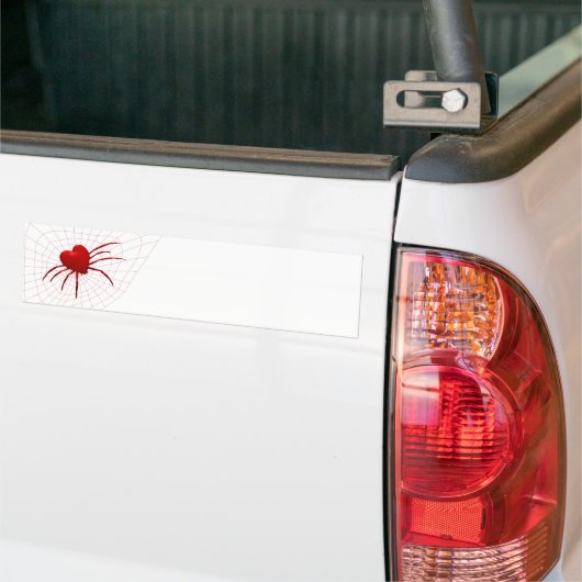 Red Hearts Spider Bumpersticker (Op Truck)
