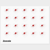 Red Hearts Spider Hart Sticker (Vel)