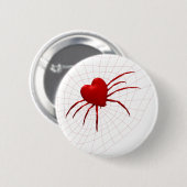 Red Hearts Spider Ronde Button 5,7 Cm (Voorkant /achterkant)