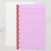 Red Hearts Stationery Briefpapier (Voorkant / Achterkant)