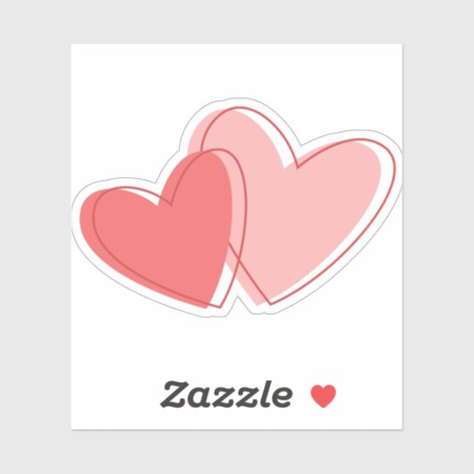 Red hearts sticker (Vel)