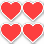 Red hearts sticker (Voorkant)