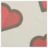 Red hearts stof (Swatch)