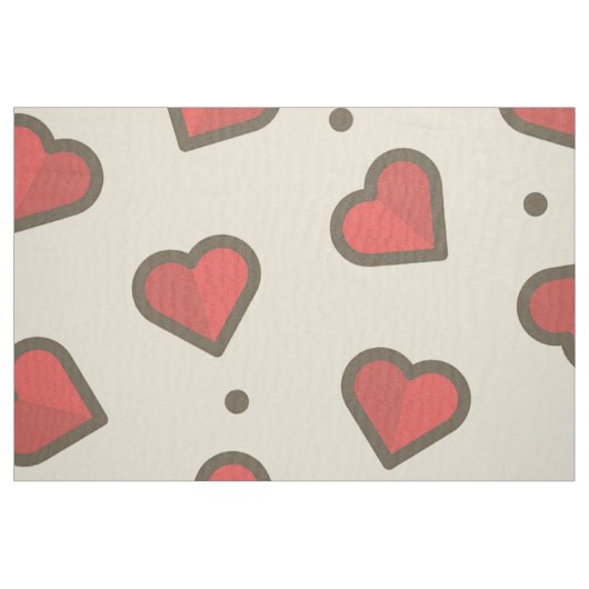 Red hearts stof (Fat Quarter)