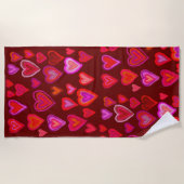 Red hearts strandlaken (Voorkant)