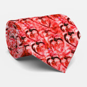 Red hearts stropdas (Opgerold)