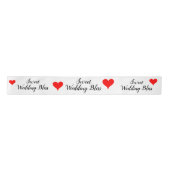 Red Hearts Sweet Wedding Bliss 3 INCH Satijnen Lint (Voorkant)