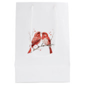 Red Hearts Tortelduifjes Medium Cadeauzakje (Achterkant)