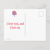 Red Hearts Tree Valentijn Briefkaart (Achterkant)