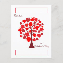 Red Hearts Tree Valentijn Briefkaart
