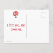 Red Hearts Tree Valentijn Briefkaart (Achterkant)