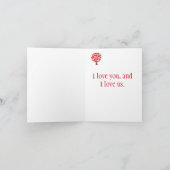 Red Hearts Tree Valentijn Feestdagen Kaart (Binnen)