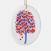 Red Hearts Tree Valentijn Keramisch Ornament (Rechts)