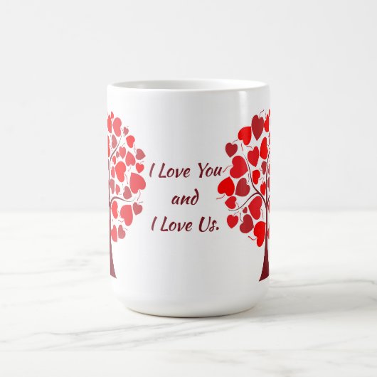 Red Hearts Tree Valentijn Koffiemok (Center)