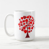 Red Hearts Tree Valentijn Koffiemok (Links)