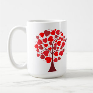 Red Hearts Tree Valentijn Koffiemok
