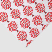 Red Hearts Tree Valentijn Tissuepapier (Detail)