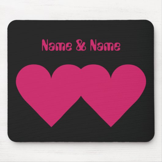 Red Hearts Valentijn aangepaste mousepad Muismat (Voorkant)