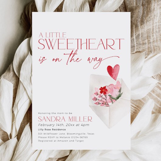 Red Hearts Valentijn Baby shower Love Post Kaart