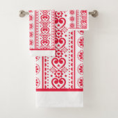 Red Hearts Valentijn Bad Handdoek (Insitu)