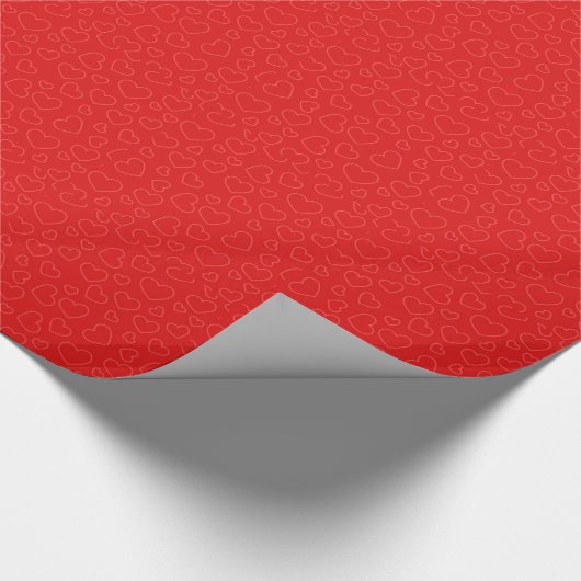 Red Hearts-Valentijn patroon Cadeaupapier (Hoek)