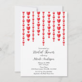 Red Hearts Valentijn Vrijgezellenfeest Kaart (Voorkant)