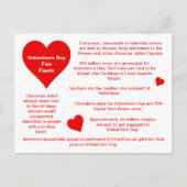 Red Hearts Valentijnsdag Fun Facts Briefkaart (Voorkant)