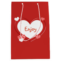  Red Hearts Valentijnsdag Gift Bag