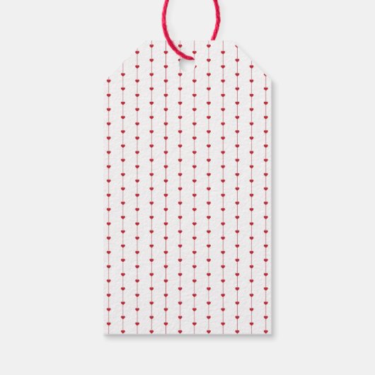 Red Hearts Valentijnsdag Gift Labels Cadeaulabel (Achterkant)