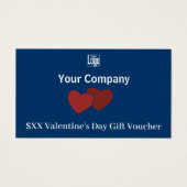 Red Hearts Valentijnsdag Gift Voucher Kaart (Voorkant)