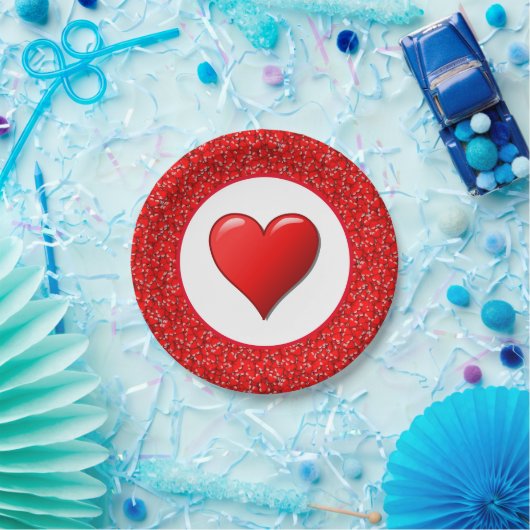 Red Hearts Valentijnsdag Holiday Paper Bord (Feest)