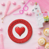 Red Hearts Valentijnsdag Holiday Paper Bord (Feest)