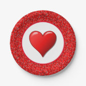 Red Hearts Valentijnsdag Holiday Paper Bord (Voorkant)