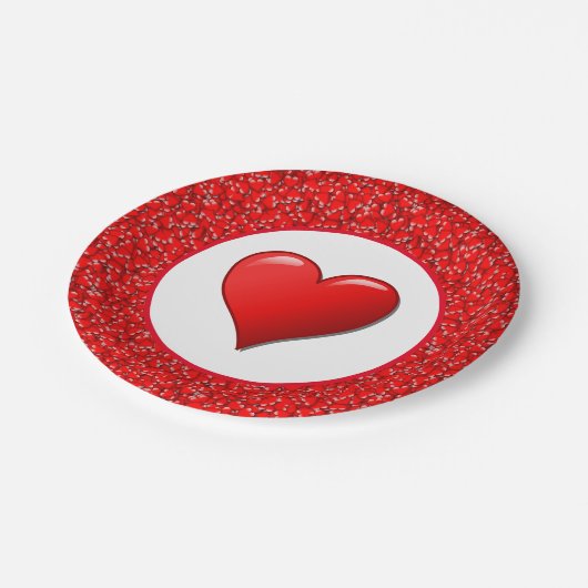 Red Hearts Valentijnsdag Holiday Paper Bord (Gekanteld)