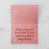 Red Hearts Valentijnsdag Kaart (Binnen)