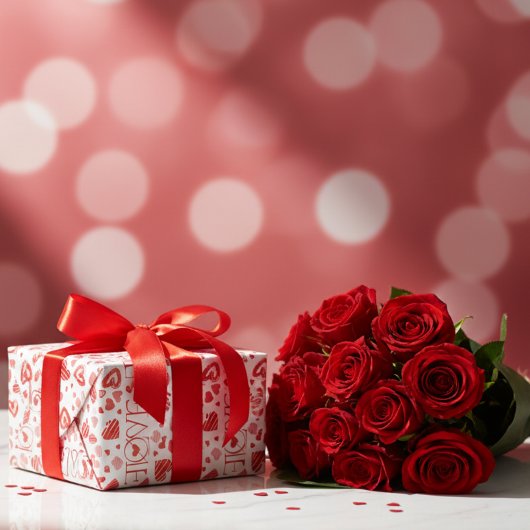 Red Hearts Valentijnsdag Love Cadeaupapier