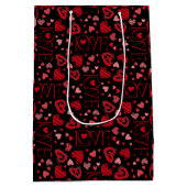 Red Hearts Valentijnsdag Love Medium Cadeauzakje (Achterkant)
