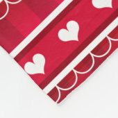 Red Hearts Valentijnsdag Pattern Fleece Deken (Hoek)