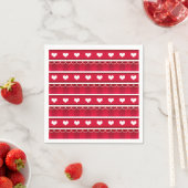 Red Hearts Valentijnsdag Pattern Servet (Insitu)