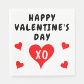 Red Hearts Valentijnsdag Servet (Voorkant)